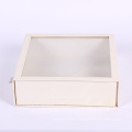 Simple design white cardboard box with window